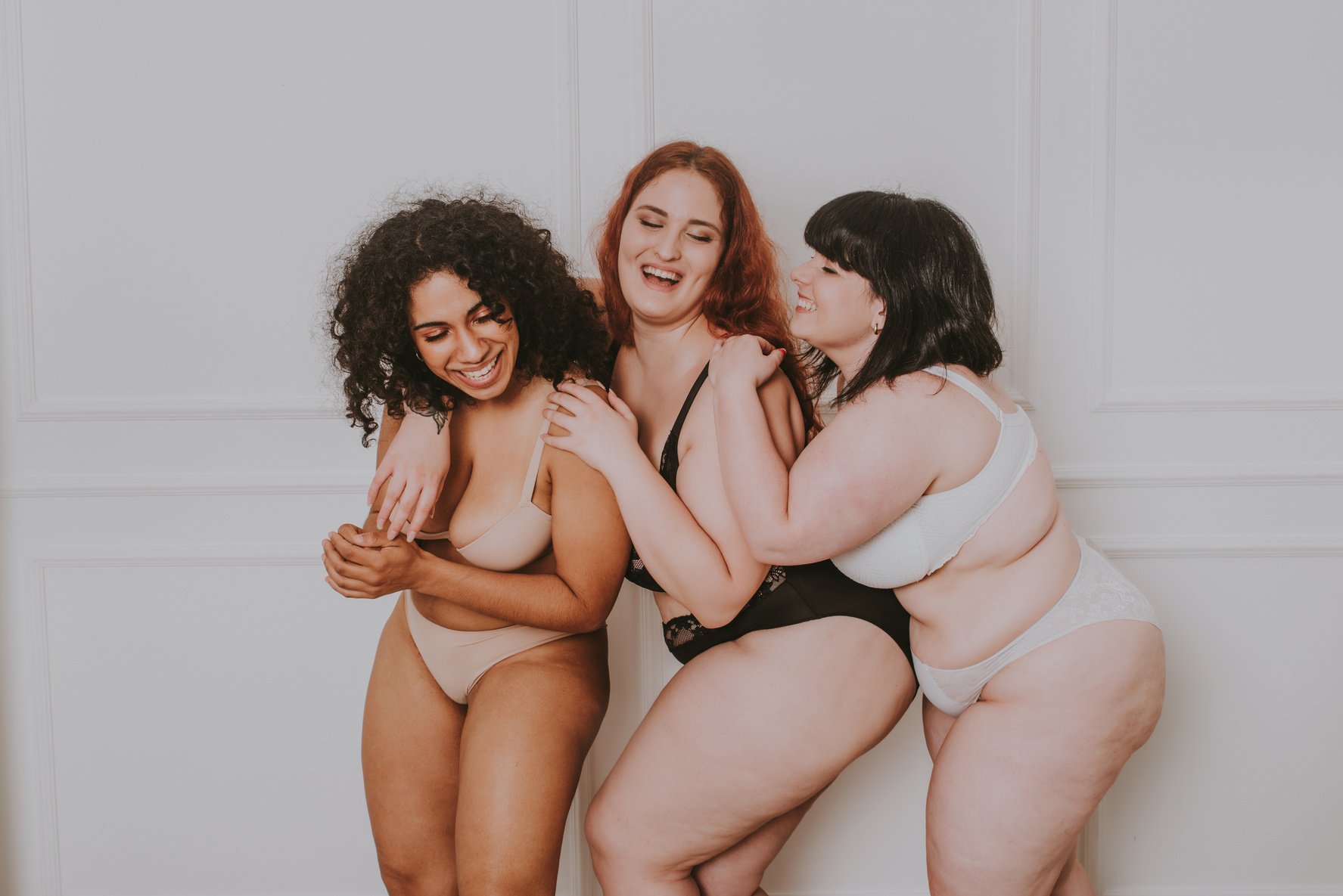 Plus Size Women Posing for Body Acceptance